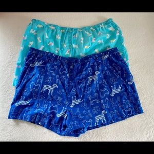 Adorable Dog Print Sleep Shorts Lot